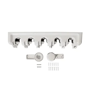 Broom Holder Wall Mount Self Adhesive Kitchen Suction Cup Mop Holder