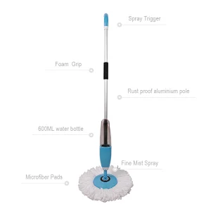 As seen on TV Hot sales cleaning product wet and dry spray mop Round microfibre floor mop