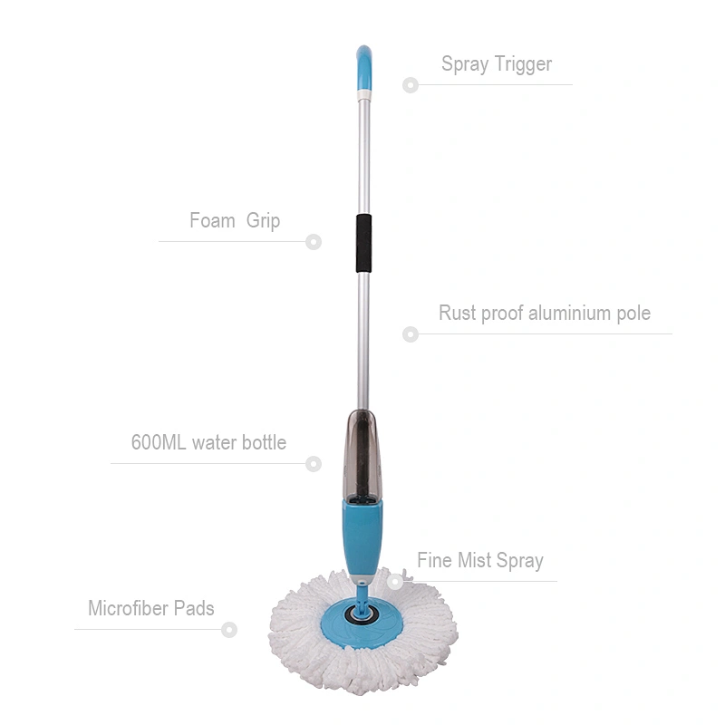 As seen on TV Hot sales cleaning product wet and dry spray mop Round microfibre floor mop