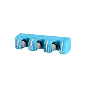 Mop and Broom Holder Wall Mounted 3 Position Storage Rack with 4 Retractable Hooks for kitchen, Garden Broom mop Organizer