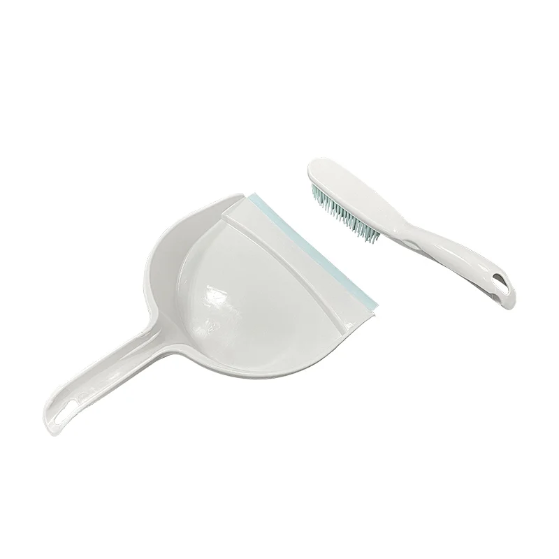 Telescoping Handle- Floor Squeegee Push Broom and Dustpan Set