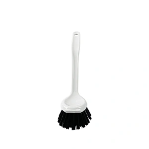 Dish Brush with Square Head Built-in Scraper, Kitchen Scrub Brush Cleaner for Pans, Pots, Sink Cleaning