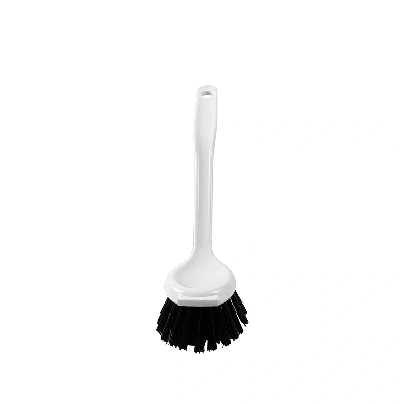 Dish Brush with Square Head Built-in Scraper, Kitchen Scrub Brush Cleaner for Pans, Pots, Sink Cleaning