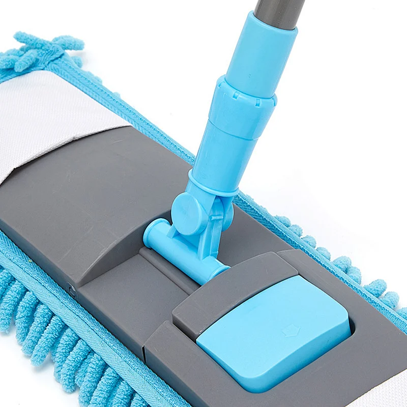 Environmentally friendly washable floor cleaning mop Chenille lazy flat mop with retractable handle