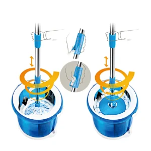 360-degree rotating floor cleaning mop dual-drive 2-in-1design clever spin mop and bucket microfibre mop for household cleaning