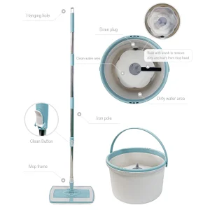 Household  360 Magic High Quality microfiber spin Mop bucket set floor cleaning mop