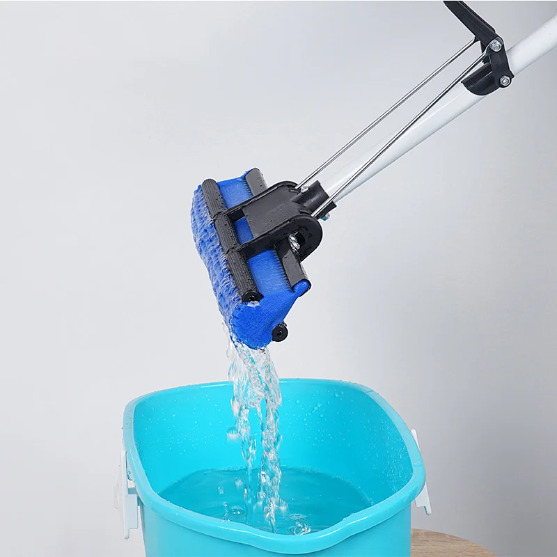 China manufacture easy magic floor cleaning tool super absorbent water pva sponge mop telescopic handle