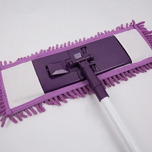 household Easy floor Clean magic Step Button Frame Chenille  Flat Mop