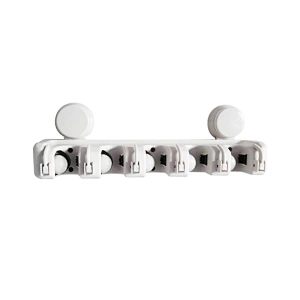 Broom Holder Wall Mount Self Adhesive Kitchen Suction Cup Mop Holder