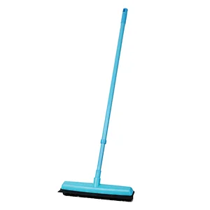 Telescoping Handle- Floor Squeegee Push Broom and Dustpan Set