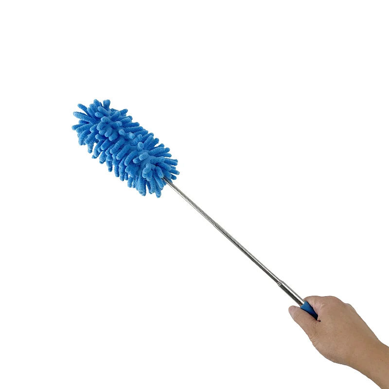 Chenille Duster with Telescopic Extension Pole, Washable Dusters for Cleaning Ceiling Fan, High Ceiling, Cobweb, Blinds, Cars