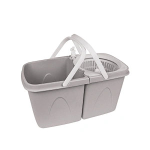 saving place detachable double bucket foldable mop with with soap dispenser and water drainage