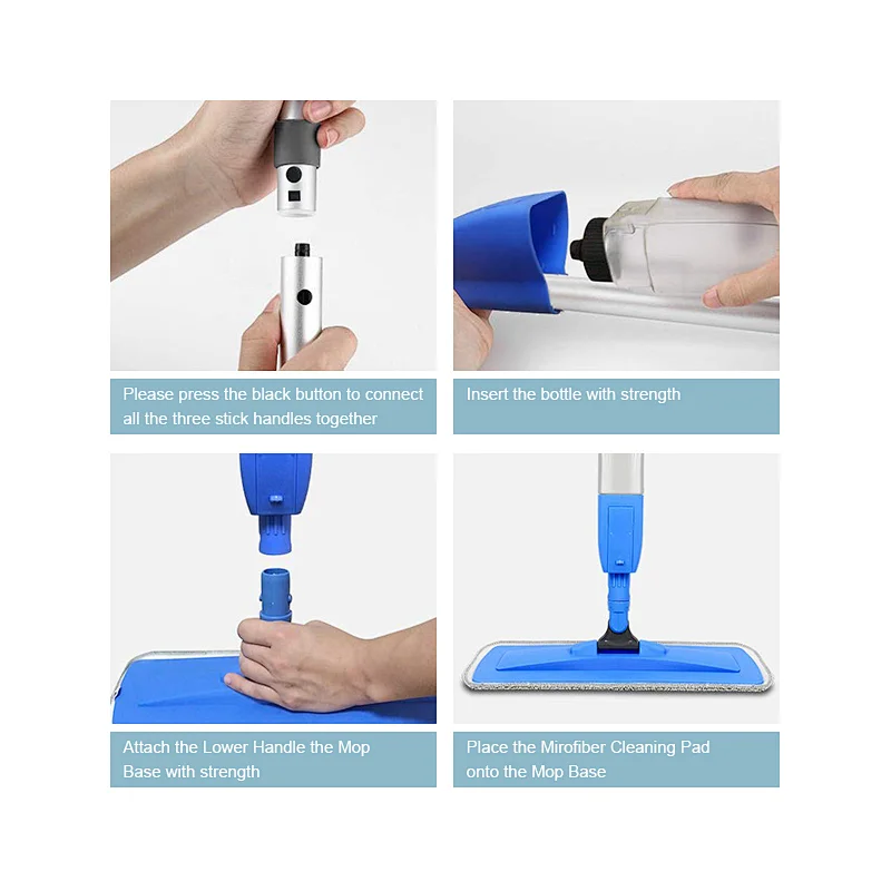 Super Absorbent All-purpose Quick  Clean  Spray Microfiber Mop