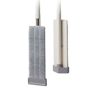 Easy Self Wringing Mop, squeegee Flat Mop Wet & Dry Mop for Home Bathroom Kitchen Cleaning