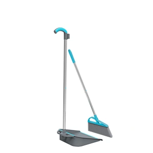 Hot Sale Home Kitchen Long Handle Broom with Teeth Easy Cleaning Hair Dustpan Standing Floor Broom and Dustpan Set