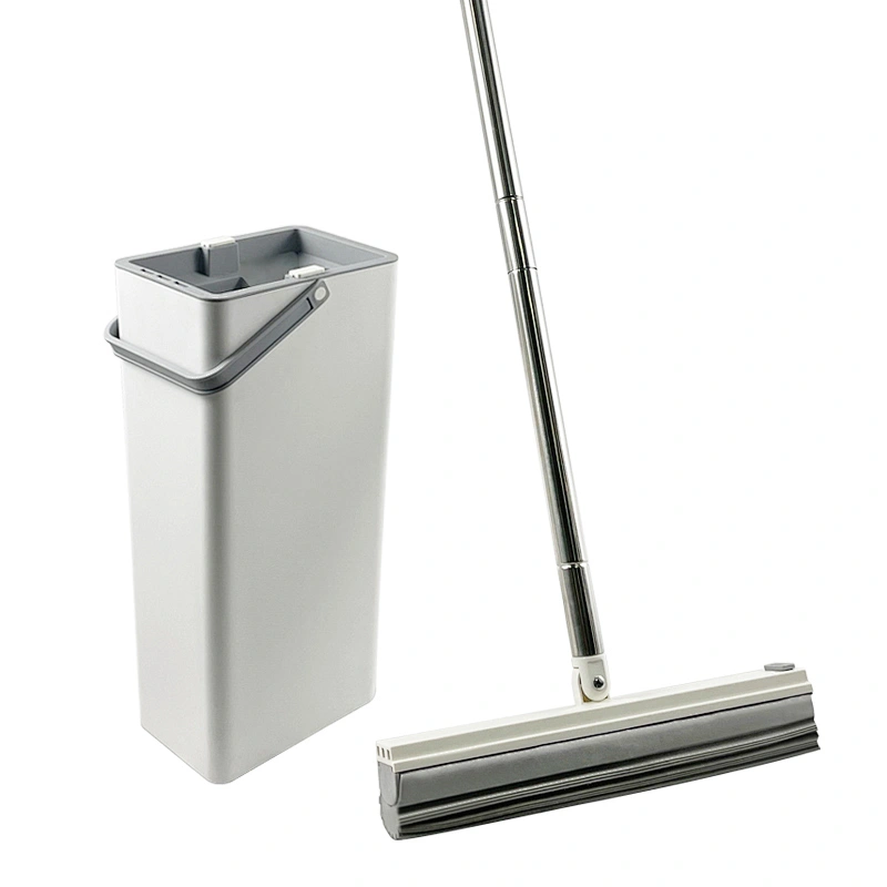 healthy high quality floor cleaning mop lazy squeeze pva sponge mop bucket set for home