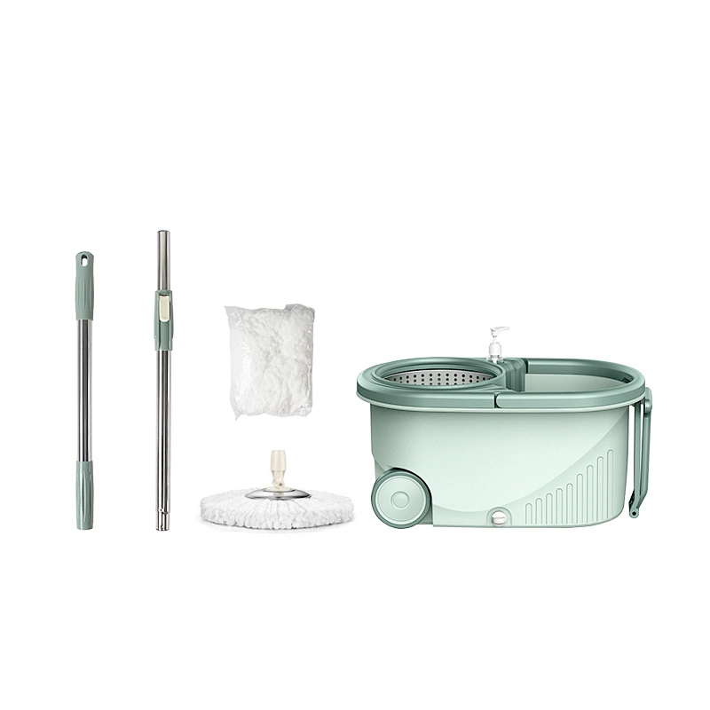 High quality Easy take 360 degree  wet and dry microfibre spin magic mop bucket set with  wheels