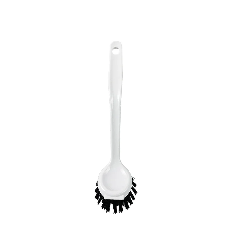 Dish Brush with Square Head Built-in Scraper, Kitchen Scrub Brush Cleaner for Pans, Pots, Sink Cleaning