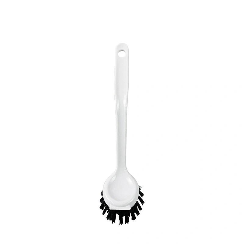 Dish Brush with Square Head Built-in Scraper, Kitchen Scrub Brush Cleaner for Pans, Pots, Sink Cleaning