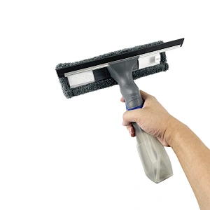 3 in 1 Microfiber Window Cleaning Tool Rubber Window Spray Squeegee Cleaner