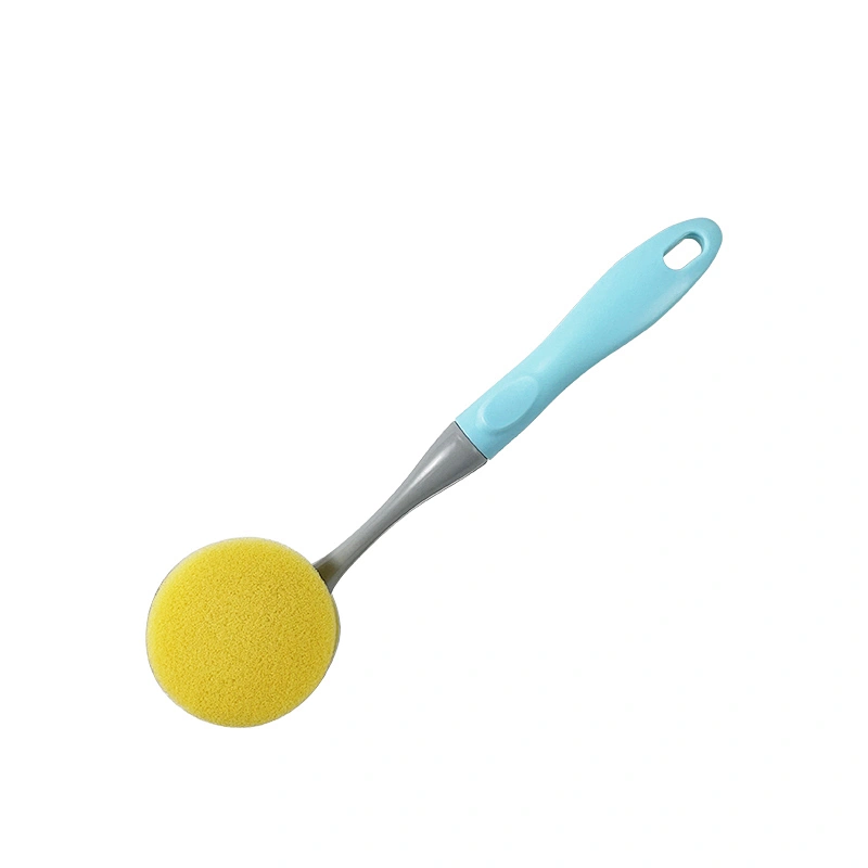 Long Handle Plastic Dish Cleaning Brush with Double-Faced Sponge