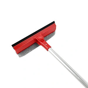 Double used Window Squeegee 2-in-1 Window Cleaner Sponge and Soft Rubber Strip TPR blade