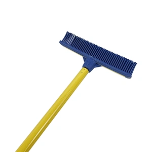 rubber broom with Squeegee Straight pole magic broom for Hair oily cleaning