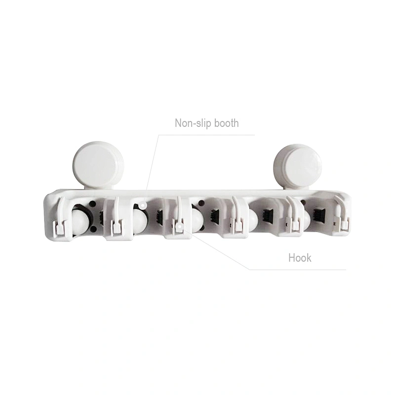 Broom Holder Wall Mount Self Adhesive Kitchen Suction Cup Mop Holder
