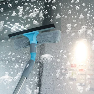 7 In 1 Long Handle Duster& Window Wiper &Broom& Flat Mop &Scrub Sponge household Bathroom Kitchen Cleaning Tools set