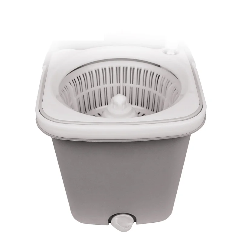 saving place detachable double bucket foldable mop with with soap dispenser and water drainage