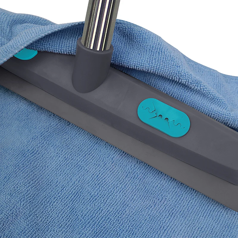 Rubber/TPR broom pet hair shredded paper floor cleaning tool with scraper for squeegee