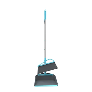 Hot Sale Home Kitchen Long Handle Broom with Teeth Easy Cleaning Hair Dustpan Standing Floor Broom and Dustpan Set