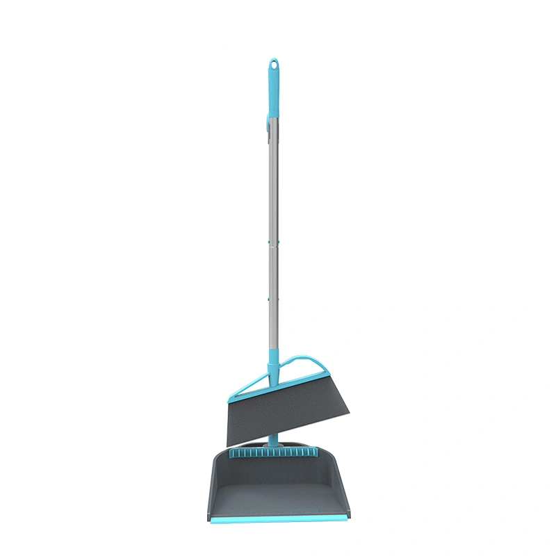 Hot Sale Home Kitchen Long Handle Broom with Teeth Easy Cleaning Hair Dustpan Standing Floor Broom and Dustpan Set