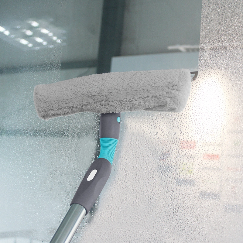 professional window glass cleaning tools 2 in 1 Kit Microfiber double sided telescopic Window Squeegee cleaner with long handle