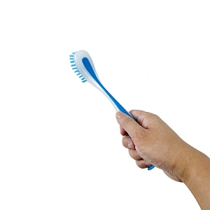 Dish Brush with Long Handle Built-in Scraper, Scrubbing Brush for Pans, Pots, Kitchen Sink Cleaning