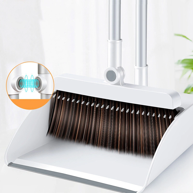 Broom and Dustpan Set, Broom Dustpan with Long Handle Set for Office and Home Standing Upright Sweep Use