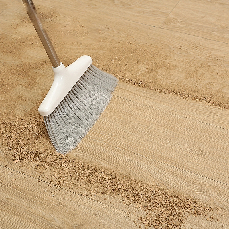 Long Handle Broom and Dustpan Set, Upright Dustpan Combo for Home, Kitchen, Room, Lobby Floor Use Without Bending