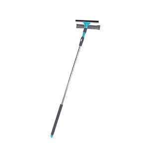 professional window glass cleaning tools 2 in 1 Kit Microfiber double sided telescopic Window Squeegee cleaner with long handle