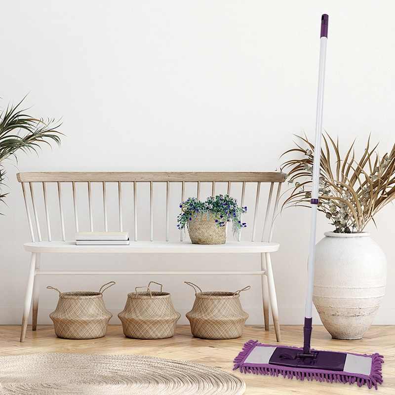 household Easy floor Clean magic Step Button Frame Chenille Flat Mop