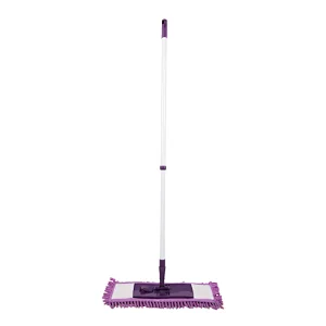 household Easy floor Clean magic Step Button Frame Chenille  Flat Mop