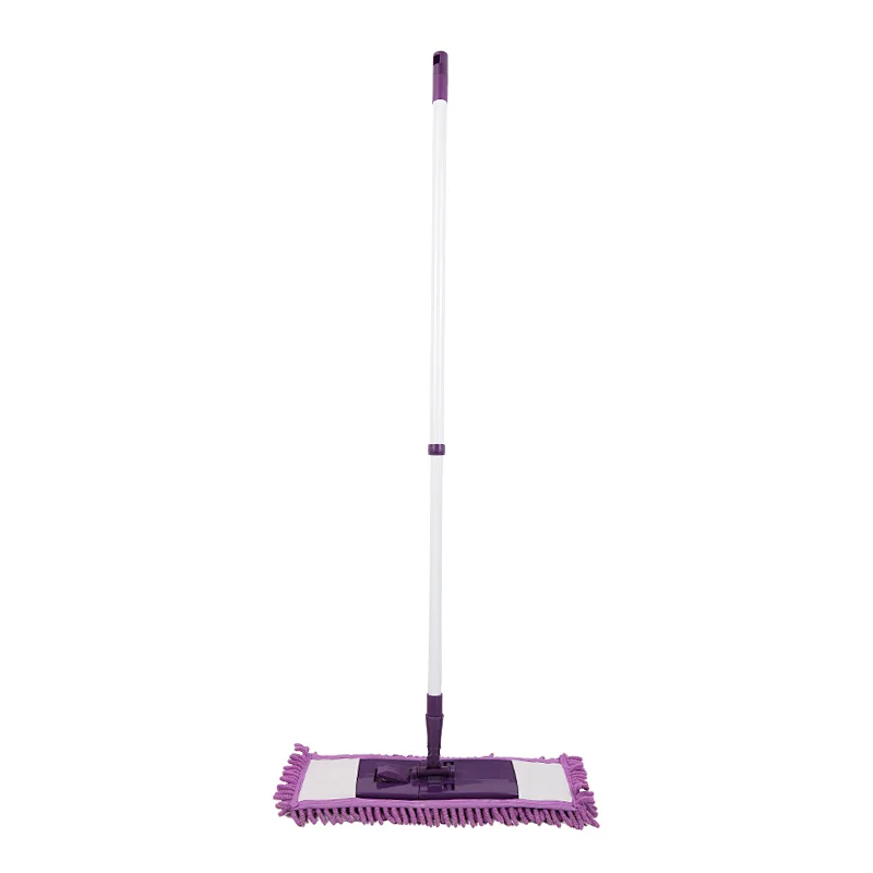 household Easy floor Clean magic Step Button Frame Chenille  Flat Mop