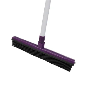 Hot sales multi-use Cleaning Floor Push rubber broom with Squeegee telescopic handle broom