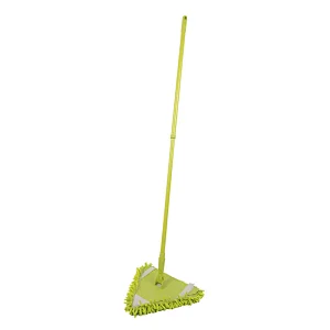 Wall Cleaning Mop Triangle Flat Mop Wall Cleaner with Long Handle Chenille Dust Mop Wall Washer Mop Ceiling Mop