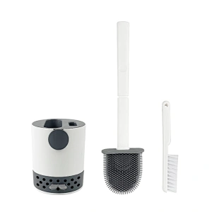 Wall Mounted TPR Toilet Brush and Holder Set for Household Bathroom cleaning