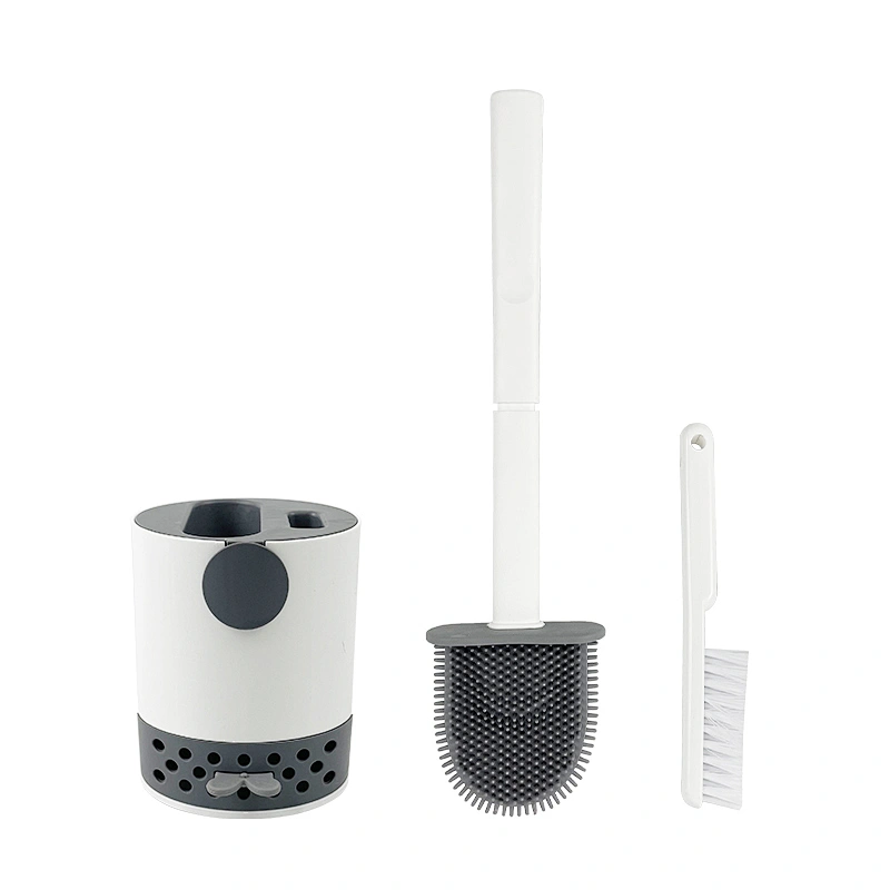 Wall Mounted TPR Toilet Brush and Holder Set for Household Bathroom cleaning