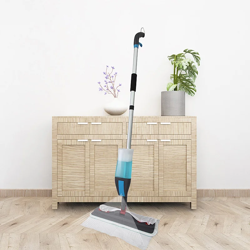 Home Cleaning Tools Indoor Kitchen Floor Cleaning Spray Mop Microfiber Cloth Flat Mop