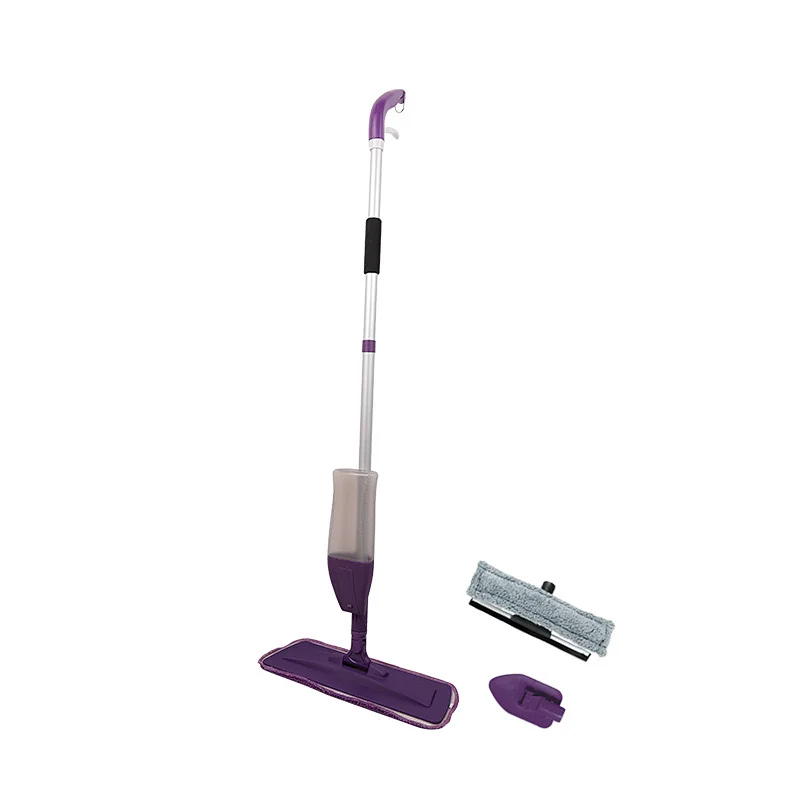 Transparent Bottle Spray Mop Easy Spray and Cleaning with Window Squeegee and Bathroom Brush