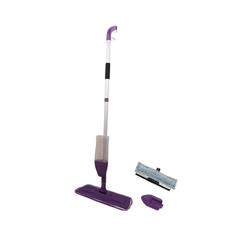 Transparent Bottle Spray Mop Easy Spray and Cleaning with Window Squeegee and Bathroom Brush