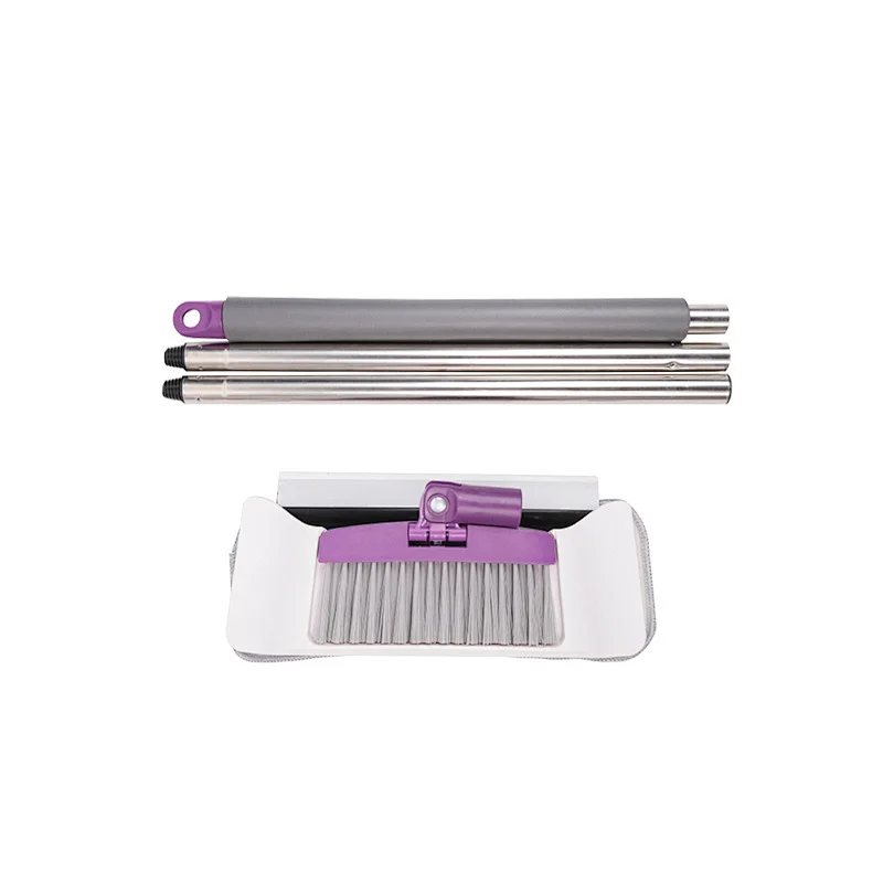 Household Lazy Quick Clean 3 in 1microfibre Flat Mop with Broom Set for Floor Cleaning