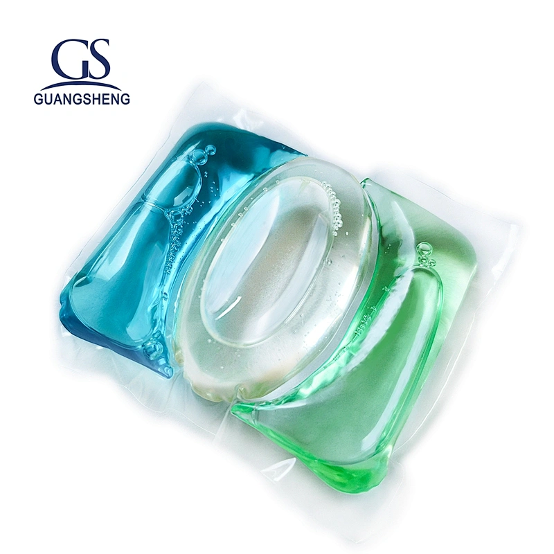 High efficient 12g 3 in 1 Laundry detergent pods capsules customized color laundry gel ball/ detergent pods for clothes washing